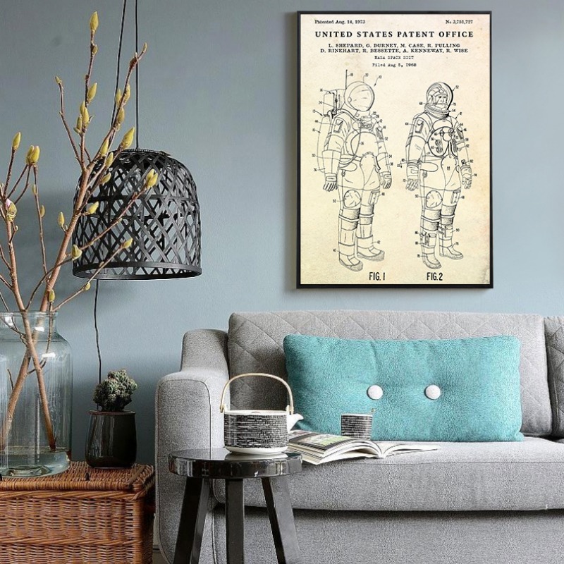 Vintage Flying Saucer UFO Blue - Star Map Poster 评论和价格